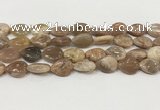 CSS408 15.5 inches 13*18mm flat teardrop sunstone beads wholesale