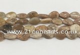 CSS409 15.5 inches 15*20mm flat teardrop sunstone beads wholesale