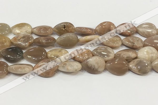 CSS409 15.5 inches 15*20mm flat teardrop sunstone beads wholesale