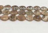 CSS410 15.5 inches 18*25mm flat teardrop sunstone beads wholesale