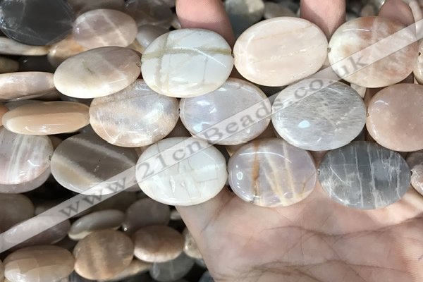 CSS417 15.5 inches 20*30mm oval sunstone beads wholesale