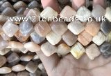 CSS430 15.5 inches 14*14mm diamond sunstone beads wholesale