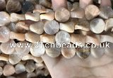 CSS437 15.5 inches 16mm twisted coin sunstone beads wholesale