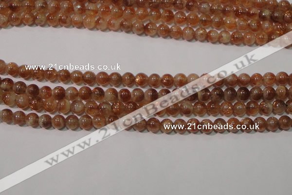 CSS552 15.5 inches 6mm round natural golden sunstone beads