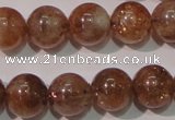 CSS554 15.5 inches 8mm round natural golden sunstone beads