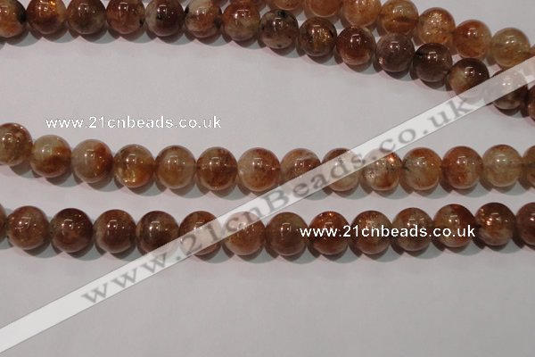 CSS555 15.5 inches 10mm round natural golden sunstone beads