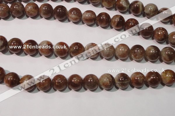 CSS556 15.5 inches 12mm round natural golden sunstone beads