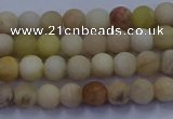 CSS620 15.5 inches 4mm round matte yellow sunstone gemstone beads