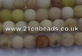 CSS621 15.5 inches 6mm round matte yellow sunstone gemstone beads