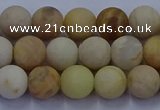 CSS622 15.5 inches 8mm round matte yellow sunstone gemstone beads