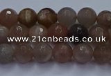 CSS641 15.5 inches 6mm faceted round sunstone gemstone beads