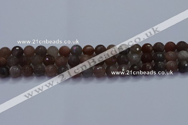 CSS643 15.5 inches 10mm faceted round sunstone gemstone beads