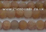 CSS651 15.5 inches 6mm round matte sunstone beads wholesale