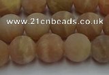 CSS653 15.5 inches 10mm round matte sunstone beads wholesale