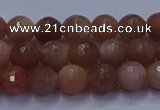 CSS671 15.5 inches 6mm faceted round sunstone gemstone beads