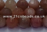 CSS673 15.5 inches 10mm faceted round sunstone gemstone beads