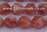 CSS684 15.5 inches 12mm faceted nuggets natural sunstone beads