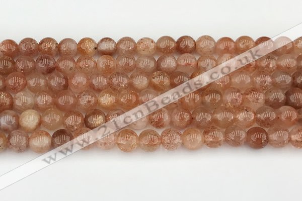 CSS752 15.5 inches 7mm round golden sunstone beads wholesale