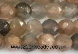 CSS825 15 inches 6mm faceted round sunstone beads