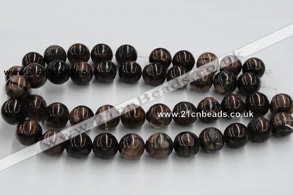 CST05 15.5 inches 18mm round staurolite gemstone beads wholesale