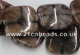 CST11 15.5 inches 22*22mm square staurolite gemstone beads wholesale