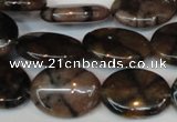 CST25 15.5 inches 15*20mm oval staurolite gemstone beads wholesale