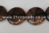 CST34 15.5 inches 20mm flat round staurolite gemstone beads wholesale