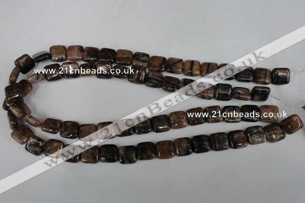 CST42 15.5 inches 12*12mm square staurolite gemstone beads wholesale