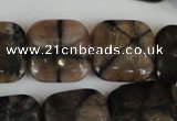 CST43 15.5 inches 20*20mm square staurolite gemstone beads wholesale