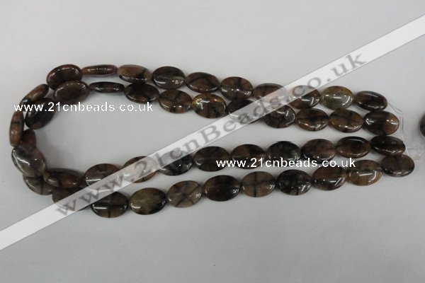 CST48 15.5 inches 13*18mm oval staurolite gemstone beads wholesale
