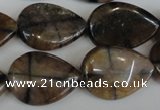 CST50 15.5 inches 18*25mm flat teardrop staurolite gemstone beads