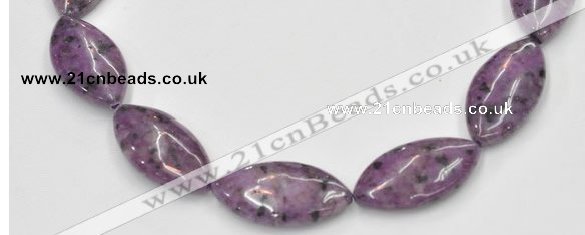 CSU24 AB grade 20*40mm flat rice dyed natural sugilite beads