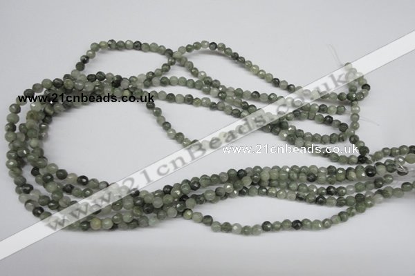 CSW10 15.5 inches 4mm faceted round seaweed quartz beads wholesale