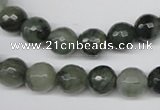 CSW12 15.5 inches 8mm faceted round seaweed quartz beads wholesale