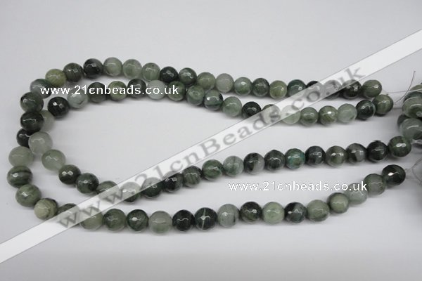 CSW12 15.5 inches 8mm faceted round seaweed quartz beads wholesale