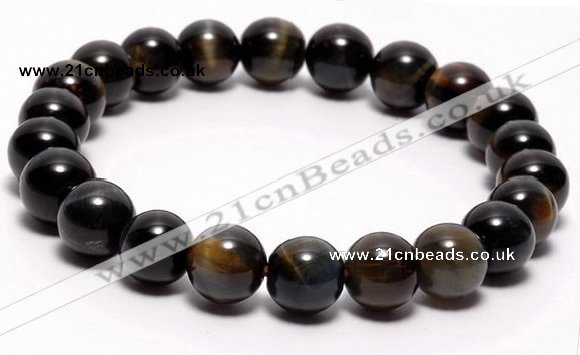 CTB02 7 inch 8mm round blue tiger eye stretch bracelet Wholesale