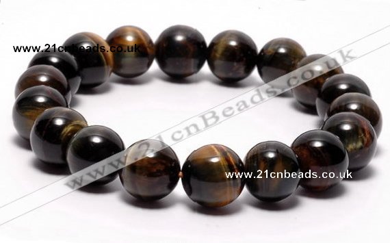 CTB03 7 inches 10mm round blue tiger eye stretch bracelet