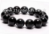 CTB04 7 inches 12mm round blue tiger eye stretch bracelet