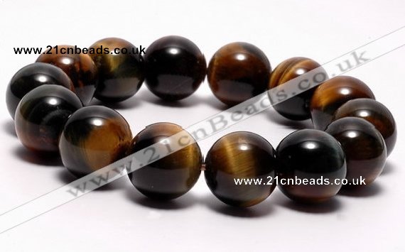 CTB05 7 inches 14mm round blue tiger eye stretch bracelet