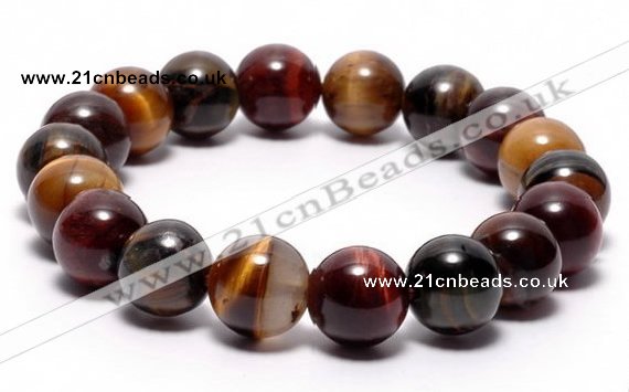 CTB07 7 inches 10mm round tiger eye stretch bracelet wholesale