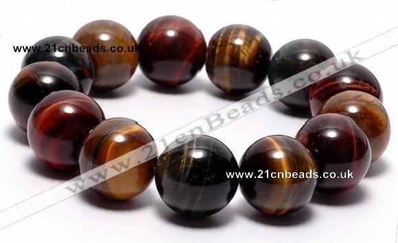 CTB08 7 inches 16mm round tiger eye stretch bracelet wholesale