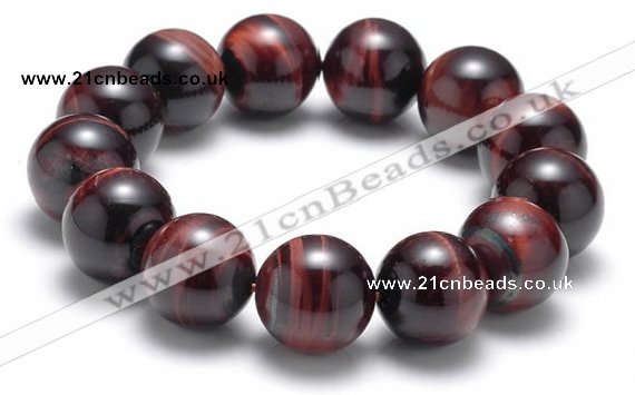 CTB10 8 inches 16mm round red tiger eye stretch bracelet