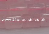 CTB103 15.5 inches 11*15mm faceted tube rose quartz beads