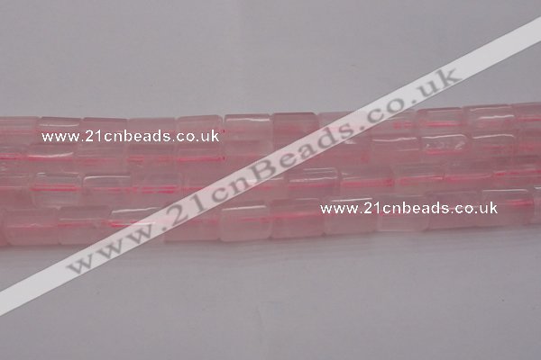 CTB103 15.5 inches 11*15mm faceted tube rose quartz beads