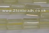 CTB104 15.5 inches 11*15mm faceted tube lemon quartz beads