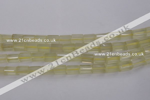 CTB104 15.5 inches 11*15mm faceted tube lemon quartz beads