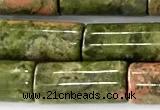 CTB1043 15 inches 8*16mm - 8*18mm tube unakite beads