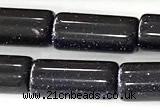 CTB1048 15 inches 8*16mm - 8*18mm tube blue goldstone beads
