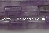 CTB105 15.5 inches 11*15mm faceted tube amethyst gemstone beads