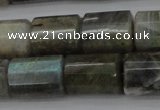 CTB107 15.5 inches 11*15mm faceted tube labradorite gemstone beads